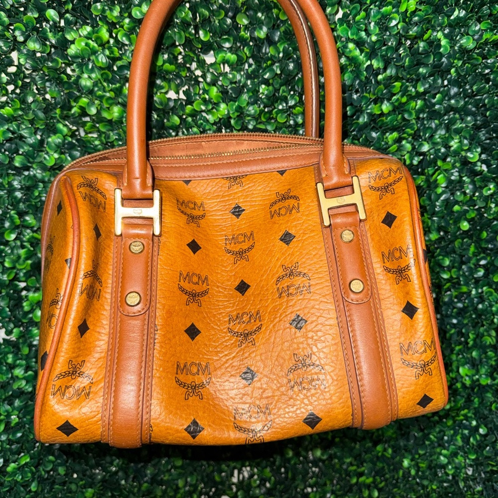 MCM Cognac Leather Boston bag - Picture 2 of 6